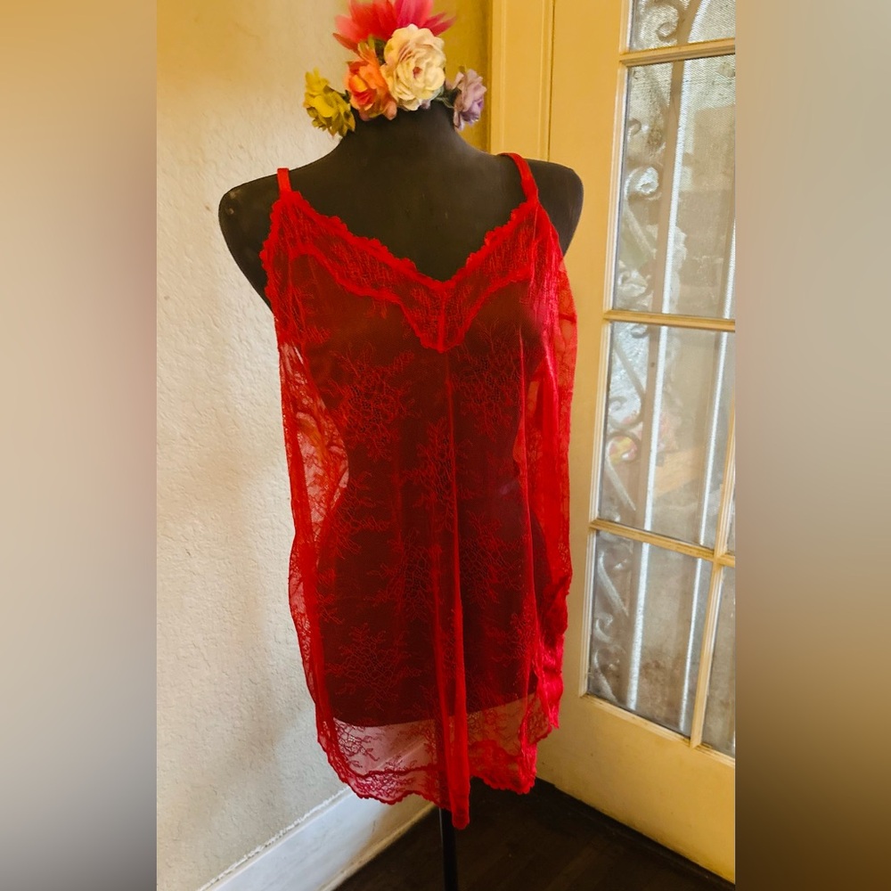Elegant Red Lace lingerie set XXL